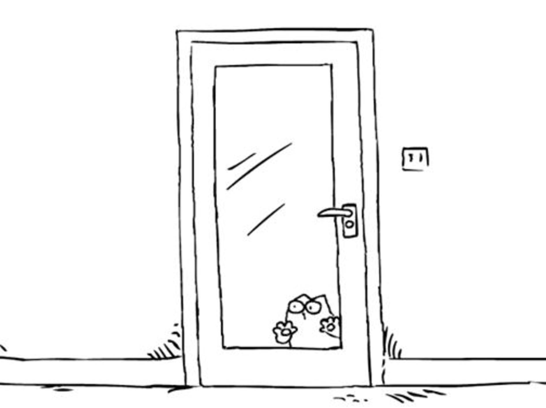 Simon's Cat: "Lass mich endlich rein!" – Bild: YouTube / Simon's Cat