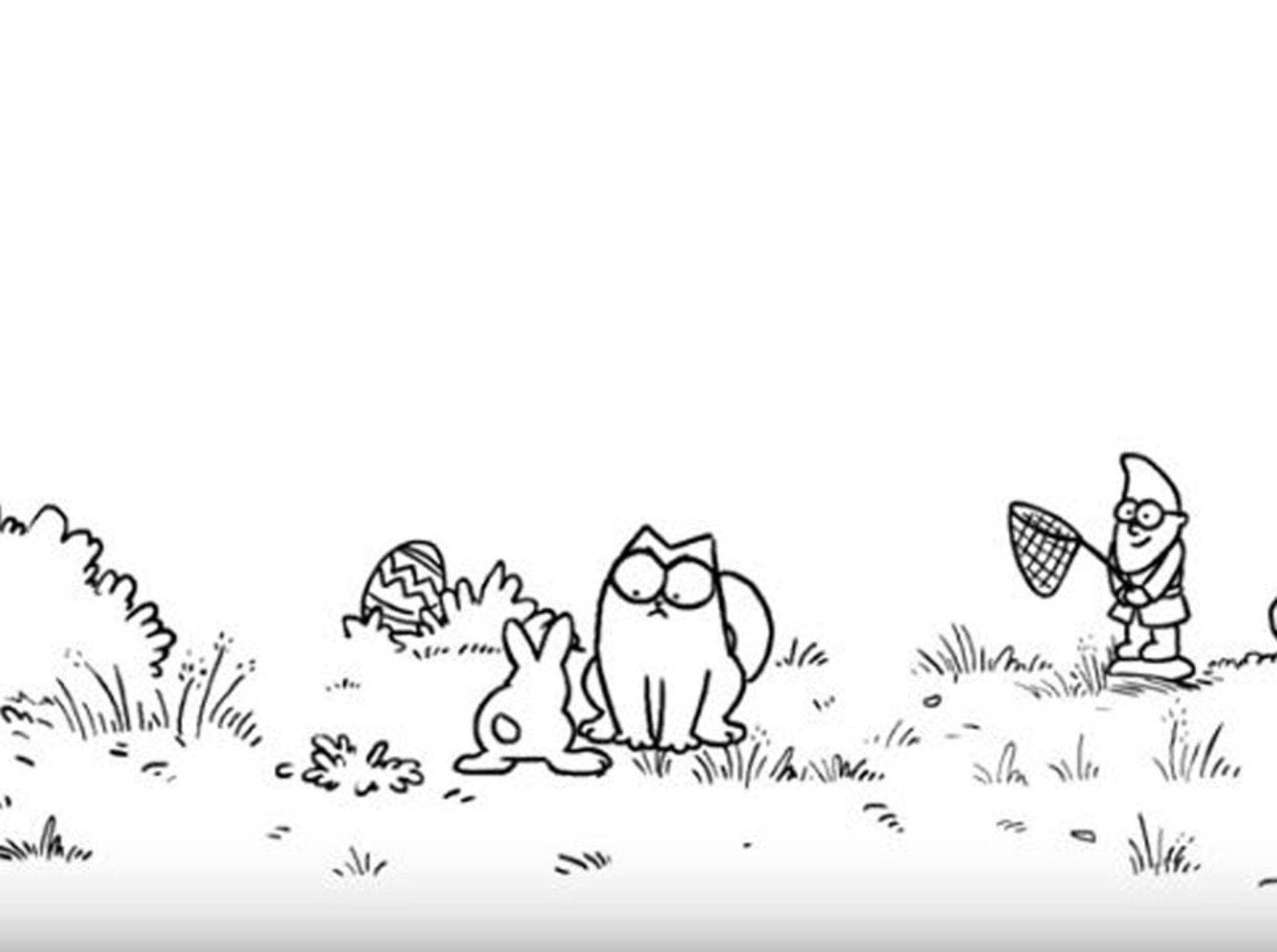 Simon's Cat macht an Ostern Jagd auf ein Häschen - Bild: YouTube / Simon's Cat