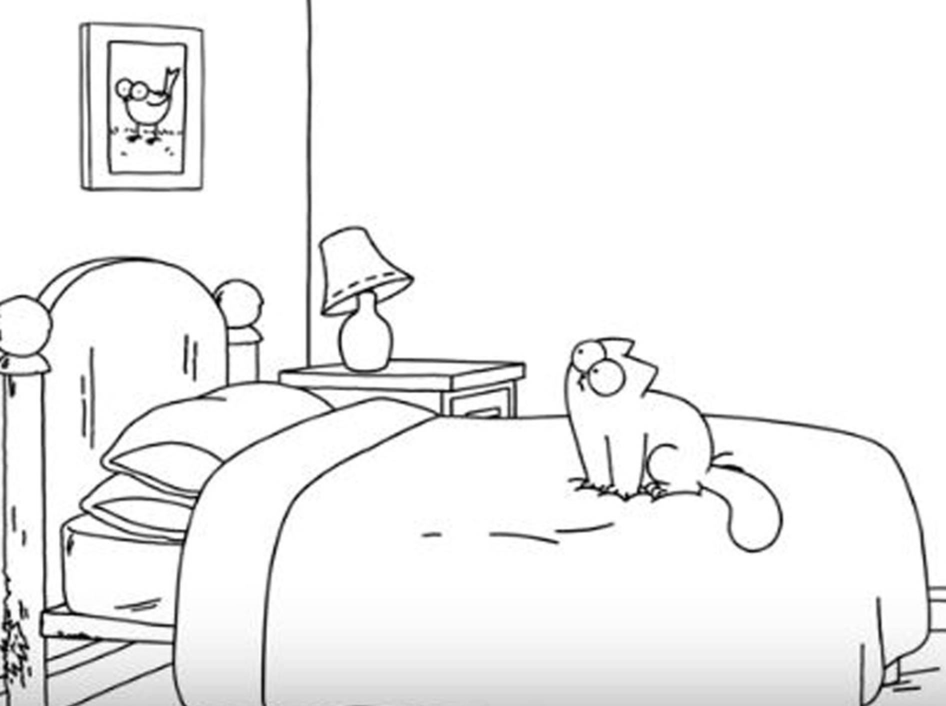 Hat Simon's Cat einen sechsten Sinn? Bild: YouTube / Simon's Cat