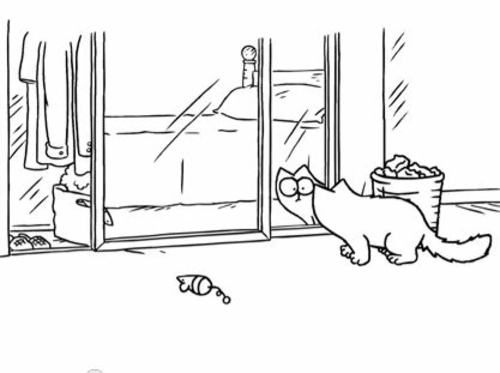 Spiegel-Spaß mit Simon's Cat — Bild: Youtube / simonscat