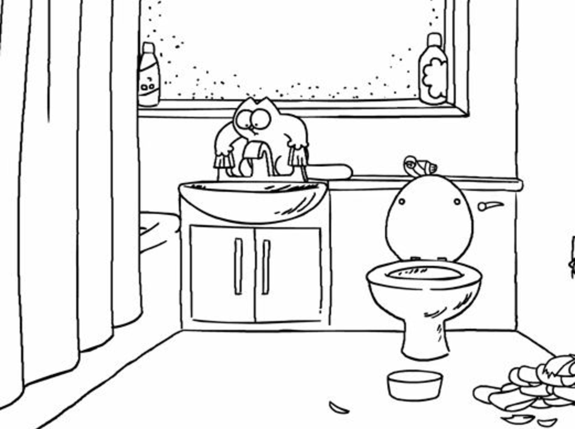 Simon's Cat im Badezimmer: Das Spiel mit dem Wasser – Bild: YouTube / Simon's Cat