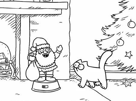 Simon S Cat Im Kampf Mit Weihnachtsmann